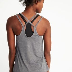 *SET OF 2* Old Navy Strappy Mesh Tank Black & Gray